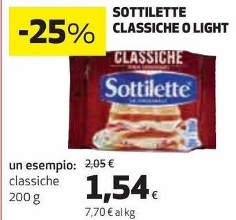 Coop Sottilette classiche o light offerta