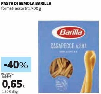 Coop Pasta di semola barilla offerta