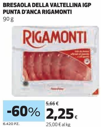Coop Bresaola della valtellina igp punta d'anca rigamonti offerta