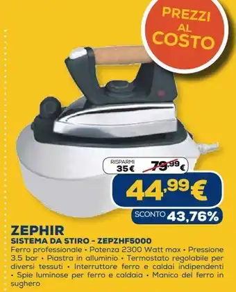 Euronics Zephir sistema da stiro - zepzhf5000 offerta