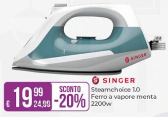 Singer Steamchoice 1.0 Ferro a vapore menta 2200w
