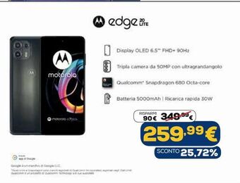 Euronics Motorola edge 20 lite offerta