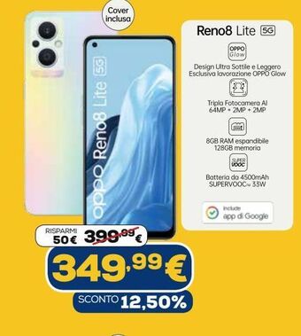 Euronics Reno8 lite 5g offerta