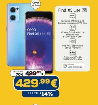 Euronics Find x5 lite 5g offerta