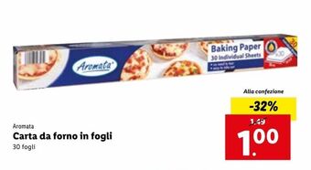 Lidl Carta da forno in fogli offerta