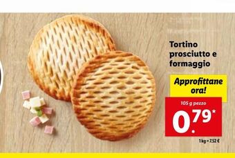 Lidl Tortino prosciutto e formaggio offerta