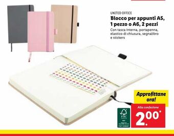 Lidl Blocco per appunti a5, 1 pezzo o a6, 2 pezzi offerta