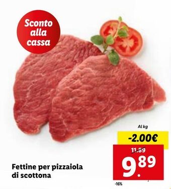 Fettine per pizzaiola di scottona