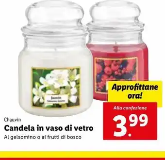 Lidl Candela in vaso di vetro offerta