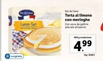 Lidl Torta al limone con meringhe offerta