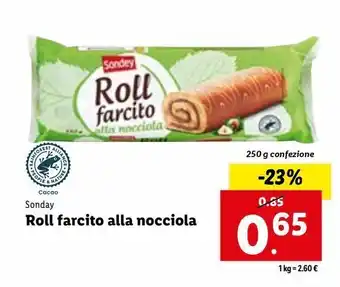 Lidl Roll farcito alla nocciola offerta