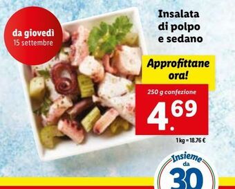 Lidl Insalata di polpo e sedano offerta