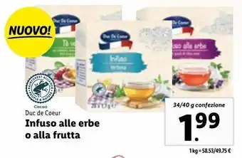 Infuso alle erbe o alla frutta