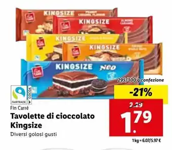 Lidl Tavolette di cioccolato kingsize offerta