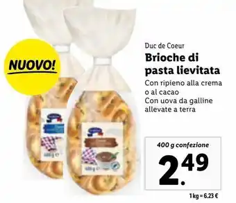 Lidl Brioche di pasta lievitata offerta