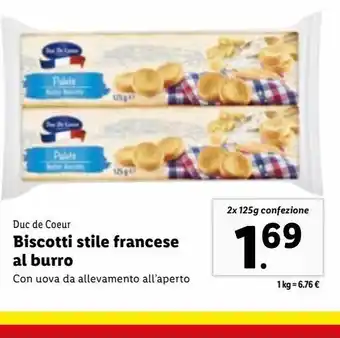 Lidl Biscotti stile francese aò burro offerta