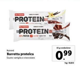 Lidl Barretta proteica offerta