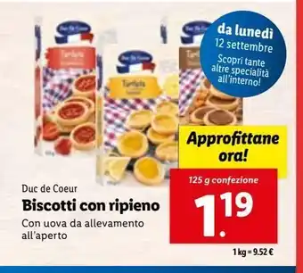 Lidl Biscotti con ripieno offerta