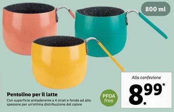 Lidl Pentolino per il latte offerta