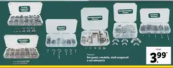 Set ganci, rondello, dadi esagonali o set minuteria