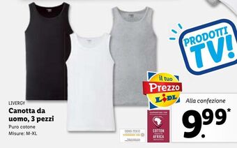 Lidl Canotta da uomo 3 pezzi offerta