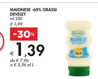 Bennet Maionese -60% grassi develey offerta