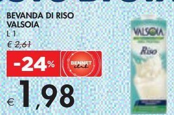 Bennet Bevanda di riso valsoia offerta