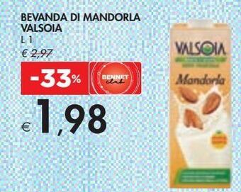 Bennet Bevanda di mandorla valsoia offerta