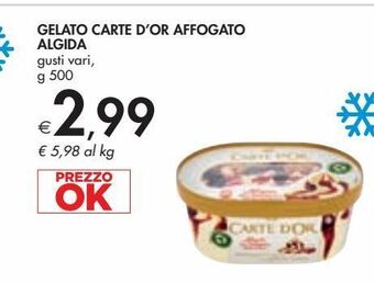 Bennet Gelato carte d'or affogato algida offerta