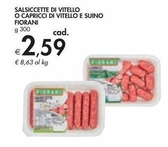 Bennet Salsiccette di vitello o capricci di vitello e suino fiorani offerta