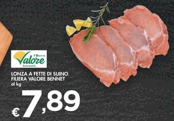 Bennet Lonza a fette di suino filiera valore bennet offerta