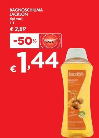 Bennet Bagnoschiuma jacklon offerta