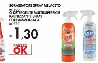 Bennet Sgrassatore spray melaceto o detergente multisuperficie igienizzante spray con ammoniaca offerta