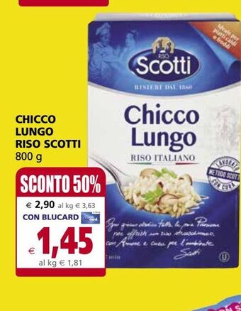Il Gigante Chicco lungo riso scotti offerta