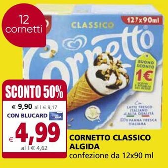 Il Gigante Cornetto classico algida offerta