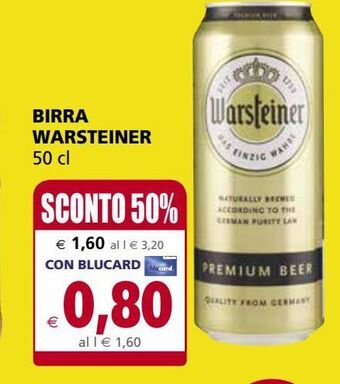 Il Gigante Birra warsteiner offerta
