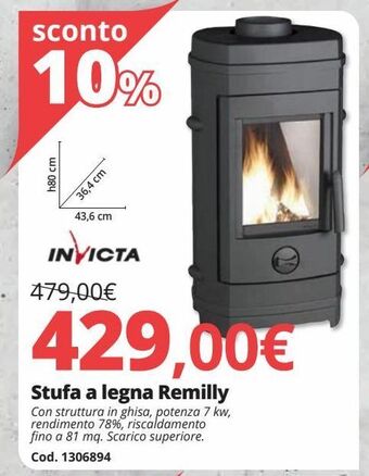 Brico Io Stufa a legna remilly offerta