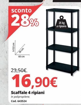 Brico Io Scaffale 4 ripiani offerta