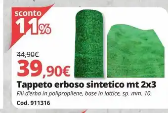 Brico Io Tappeto erboso sintetico mt 2x3 offerta