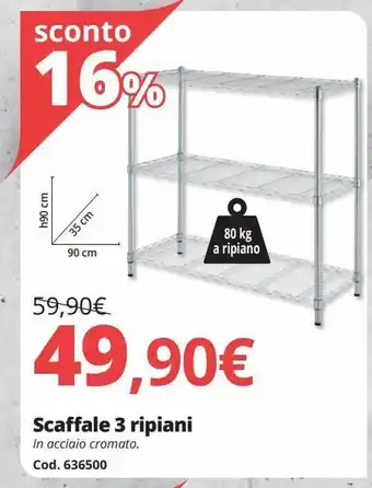 Brico Io Scaffale 3 ripiani offerta