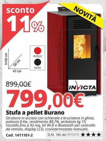 Stufa a pellet burano