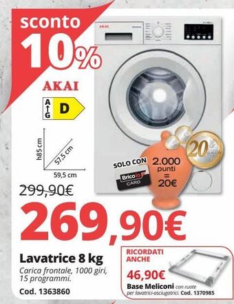 Brico Io Lavatrice 8 kg offerta