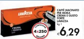 Bennet Caffè macinato per moka crema e gusto forte lavazza offerta