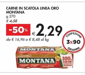 Bennet Carne in scatola linea oro montana offerta