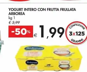 Bennet Yogurt intero con frutta frullata arborea offerta
