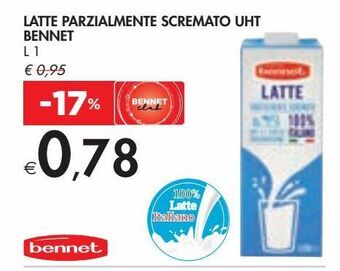 Bennet Latte parzialmente scremato uht bennet offerta