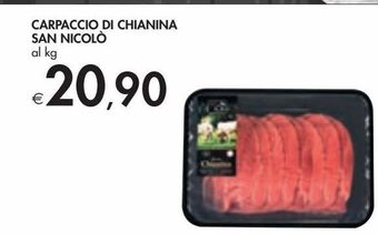 Bennet Carpaccio di chianina san nicolò offerta