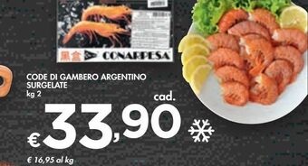 Bennet Code di gambero argentino surgelate offerta
