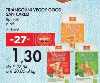Bennet Triangolini veggy good san carlo offerta