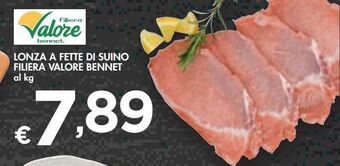 Bennet Lonza a fette di suino filiera valore bennet offerta